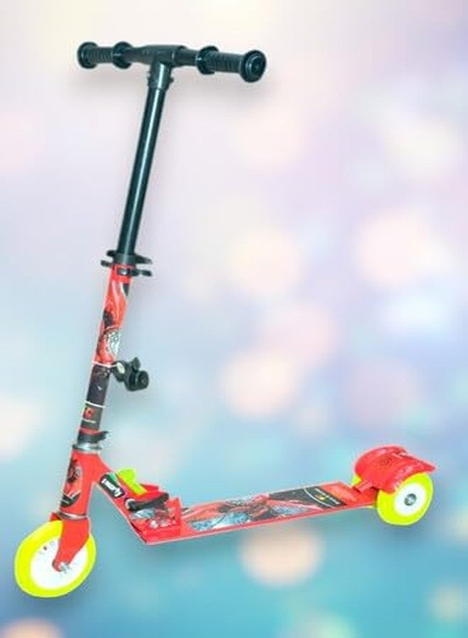 SPEEDFOX Street Rider Metal Kick Scooter for Kids of Ages 6-13 Years | 2 Wheel Scooter, Foldable Design, 3 Adjustable Height Option with Rear Braking | Max User Weight 50kg (Smarty) (Red) - Image 1